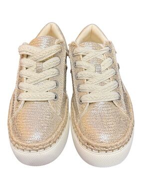 Blowfish Malibu Metallic Espadrille Platform Sneakers Size 7 NWOB